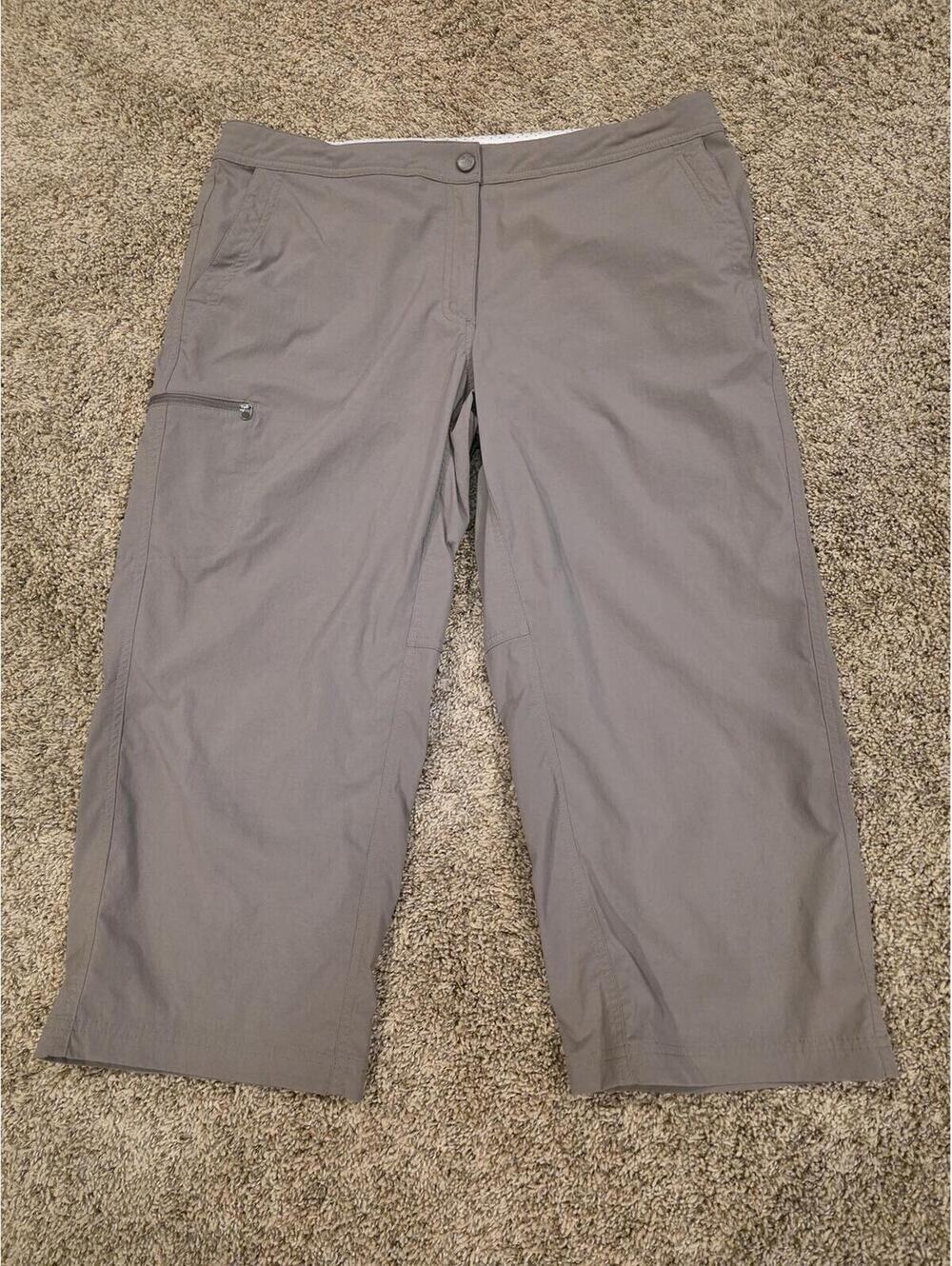 L.L. Bean Womens Gray Capris 16 Regular